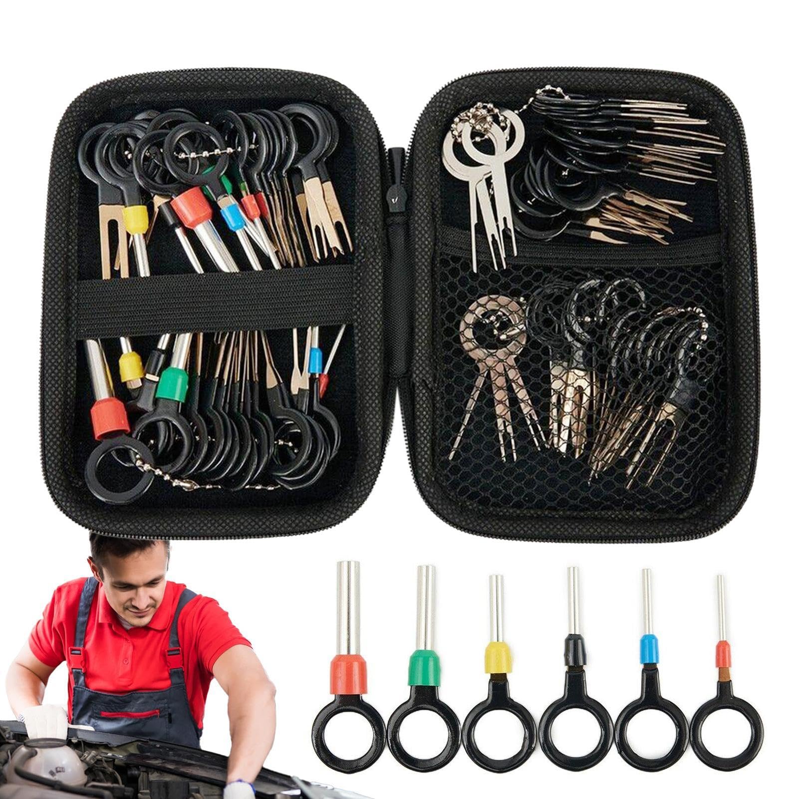 Kioriur Terminal Release Kit - 78-teiliges Pin Extractor Wire Terminal Removal Tool Kit, automatisches, tragbares, komplettes Pin Removal Tool von Kioriur