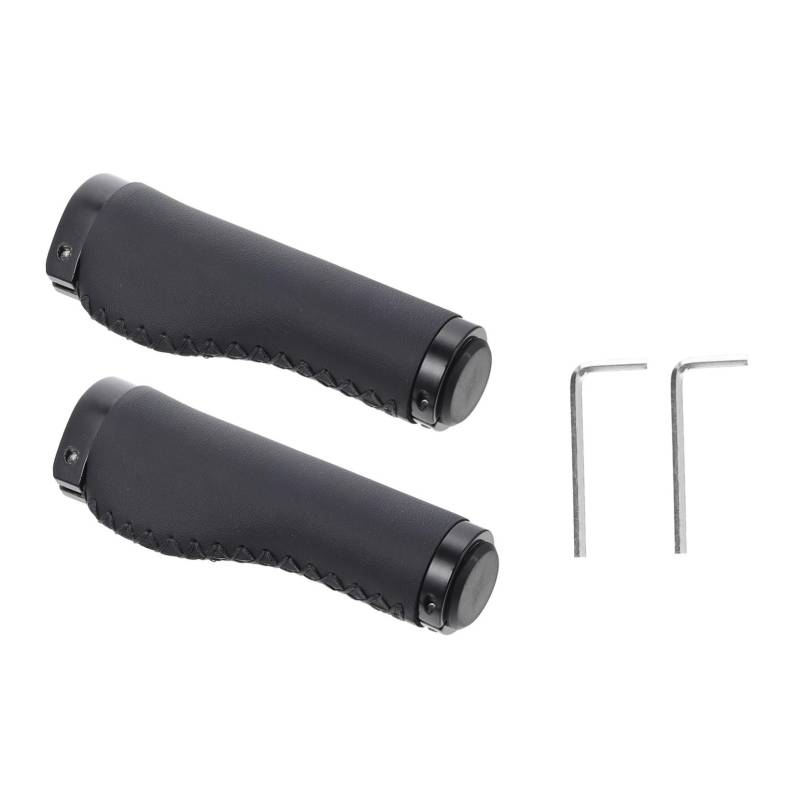 Kisangel 1 Satz Fahrradgriff bike grips fahradlenker fahradzubehör farradlenker bike accessories handhaben Bausatz über Stand Kette Anti-Rutsch-Griffe Abdeckung handgefertigtes Leder Black von Kisangel