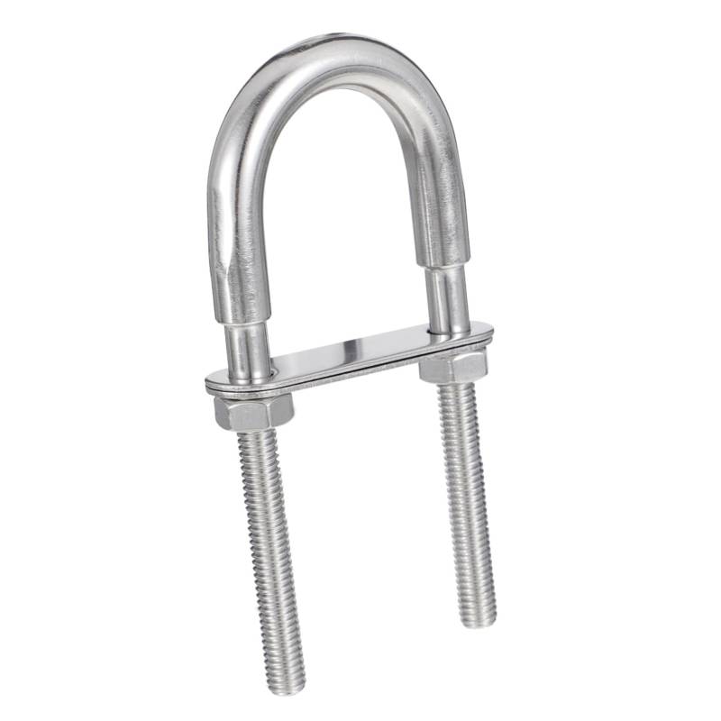 Kisangel 2 Stk U-Bolzen bügelbolzen edelstahlschrauben aufschraubschloss U-förmige Schrauben verriegeln Maschinenschrauben Bausatz marine Takelage Hardware-Zubehör Rostfreier Stahl Silver von Kisangel