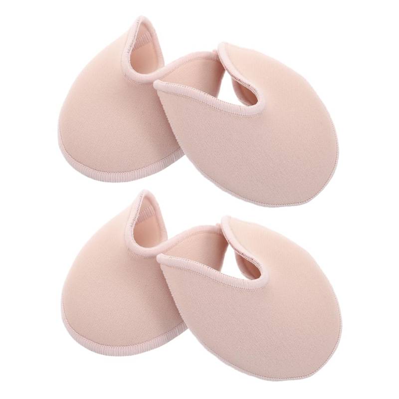 Kisangel 4 Stück Dance Pointe-vorfußpolster Ballettschuhkissen Zehenschutz Für Fersen Zehenschutz High Heels Toe-Topper-socken Sockeneinlagen Für Damen Schuhsockenschutz Gestrick Beige von Kisangel