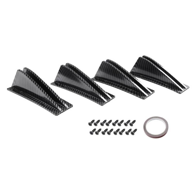 Kissmii Universal 4Pcs/Set Auto Heckschürze Diffusor Spoiler ABS Anti-Kollision Heckschürze Diffusor Teile A von Kissmii