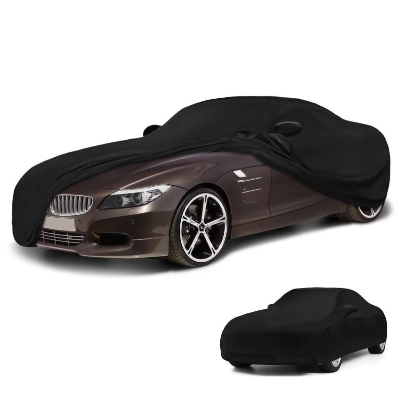 Autoabdeckung Indoor Kompatibel mit BMW Z4 2009-2024, Stretch Soft Satin Maßgeschneidert Atmungsaktiv Staubschutz Vollgarage Autoabdeckung für Tiefgarage, Autoausstellung von Kistrba