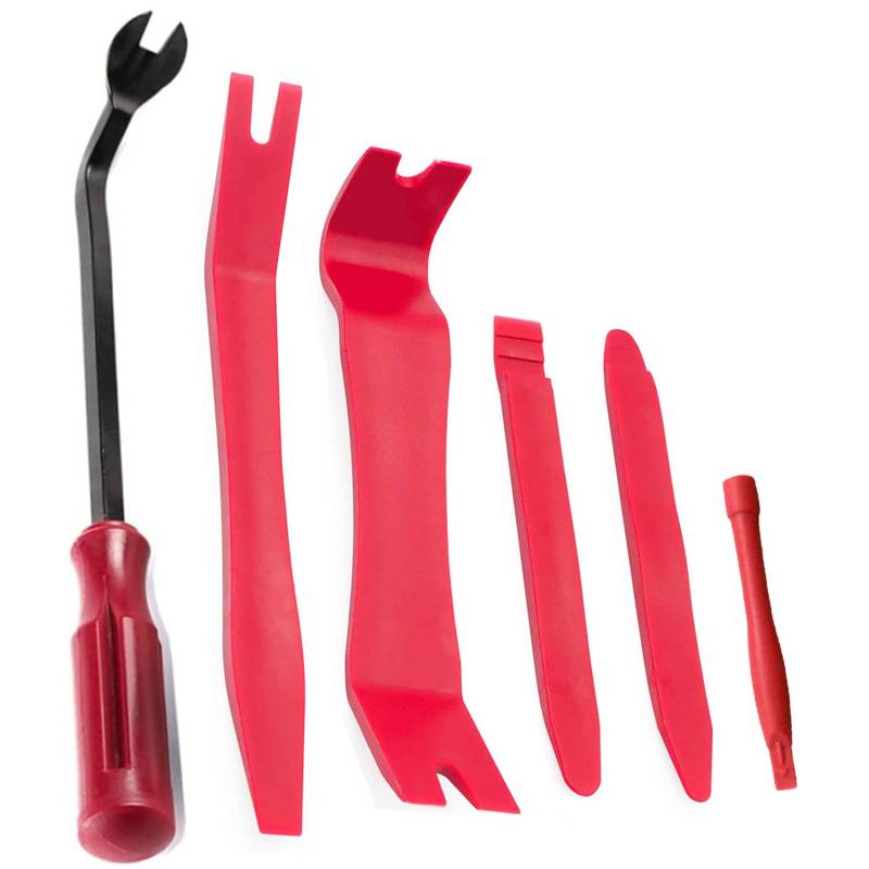 Kitbest 6 Pcs Tools Zierleistenkeile Auto Demontage Werkzeuge, Auto Zierleistenkeile Innenverkleidungsset Befestigungsniet Entferner, Kunststoff Hebelwerkzeug, Armaturenbrett Polsterungs Toolkit von Kitbest