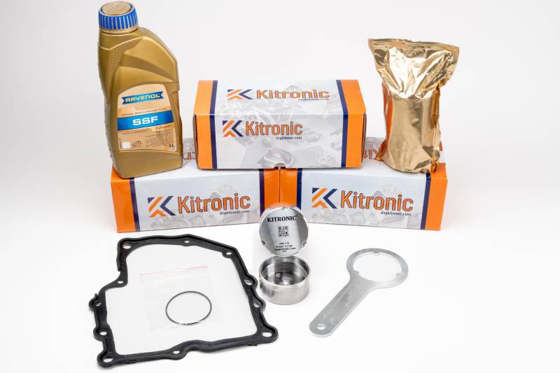 KITRONIC Druckspeicher Reparatursatz DQ200 7-Gang-Mechatronik Trockenkupplungsgetriebe 0AM | Mit Montageschlüssel, Dichtung & 1L Ravenol Mechatronik Öl von Kitronic