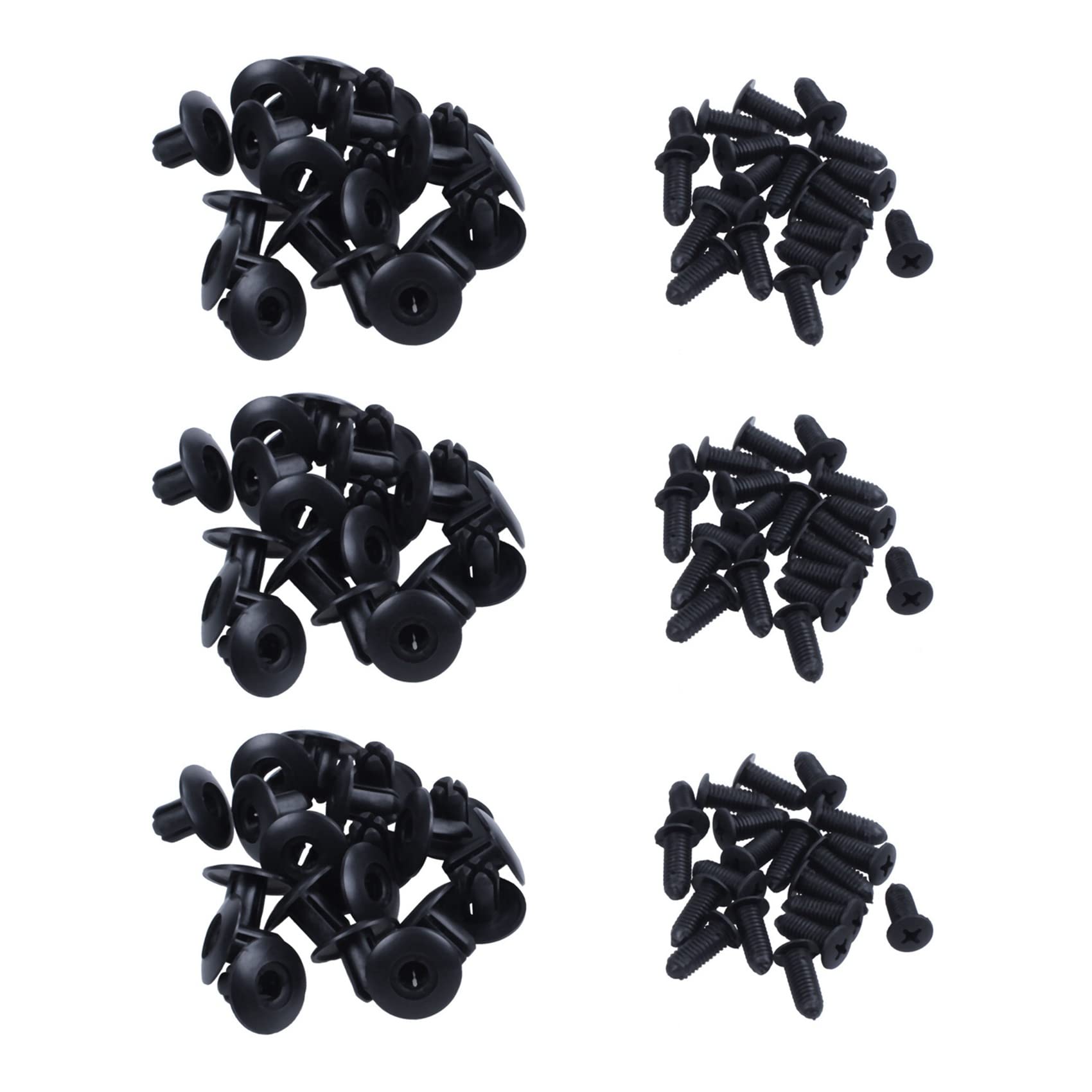 Kiudduy 60 StÜCk 8mm x 20mm Car Buckle Black Seal Clips von Kiudduy