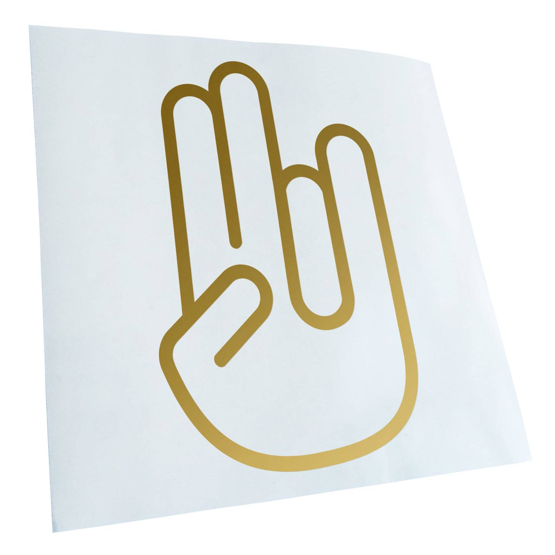 Kiwistar - Autoaufkleber - Gold - 24x15cm The Shocker Hand Aufkleber für Auto, Laptop, Fahrrad, LKW, Motorrad Mehrfarbig JDM Decal Racing von Kiwi