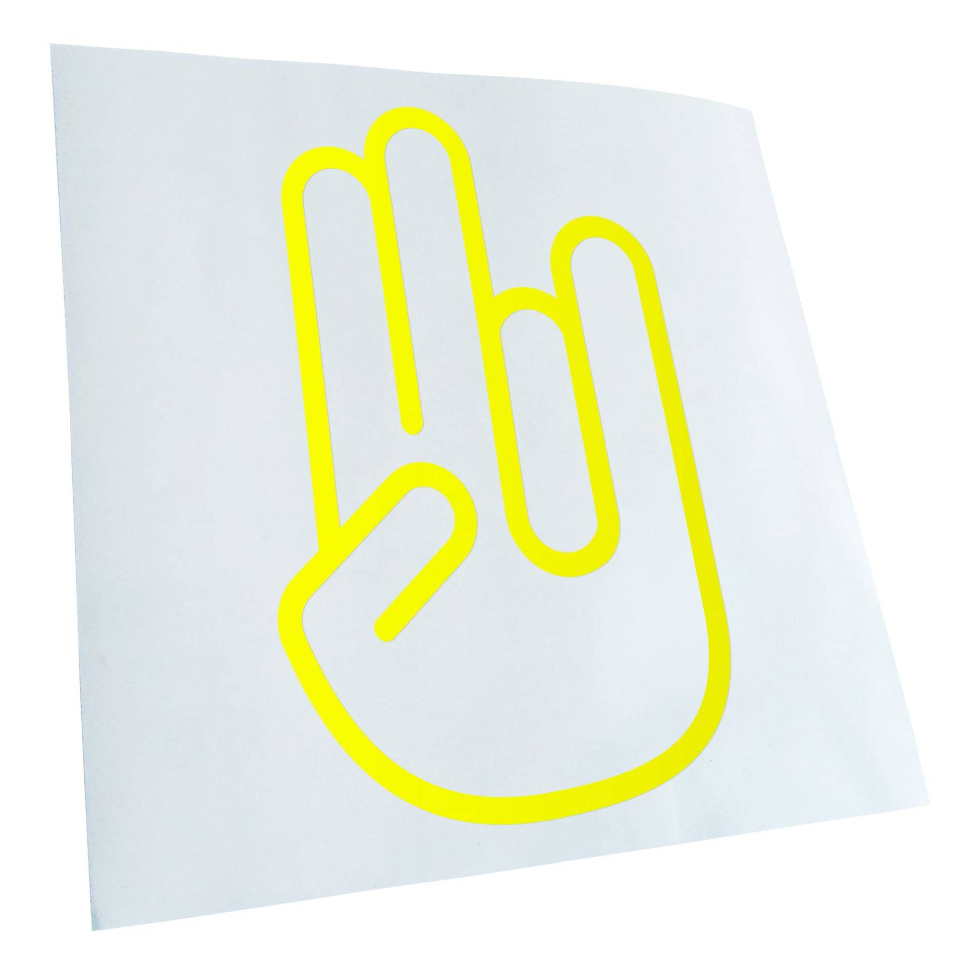 Kiwistar - Autoaufkleber - Neongelb - 40x25cm The Shocker Hand Aufkleber für Auto, Laptop, Fahrrad, LKW, Motorrad Mehrfarbig JDM Decal Racing von Kiwi