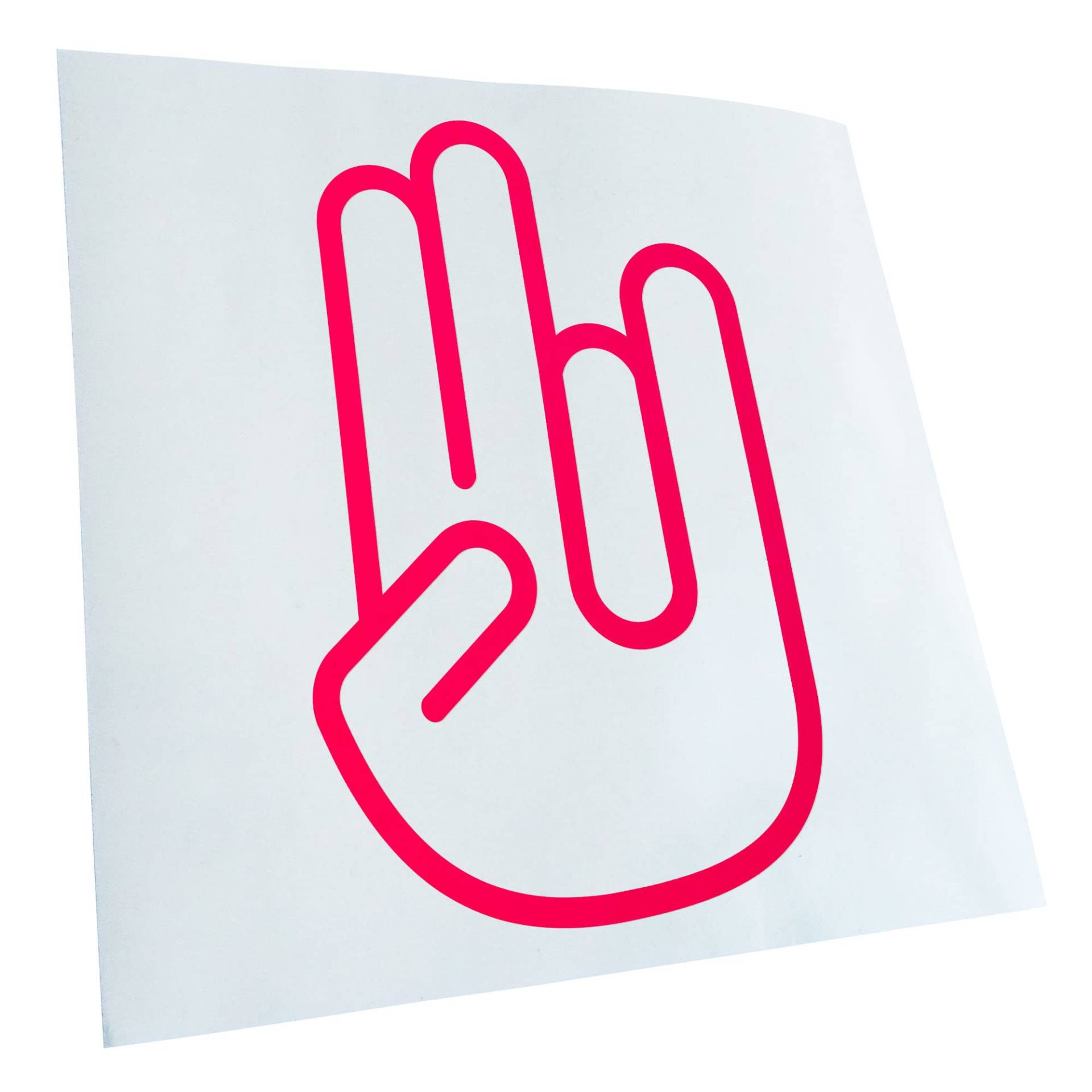 Kiwistar - Autoaufkleber - Neonpink - 24x15cm The Shocker Hand Aufkleber für Auto, Laptop, Fahrrad, LKW, Motorrad Mehrfarbig JDM Decal Racing von Kiwi