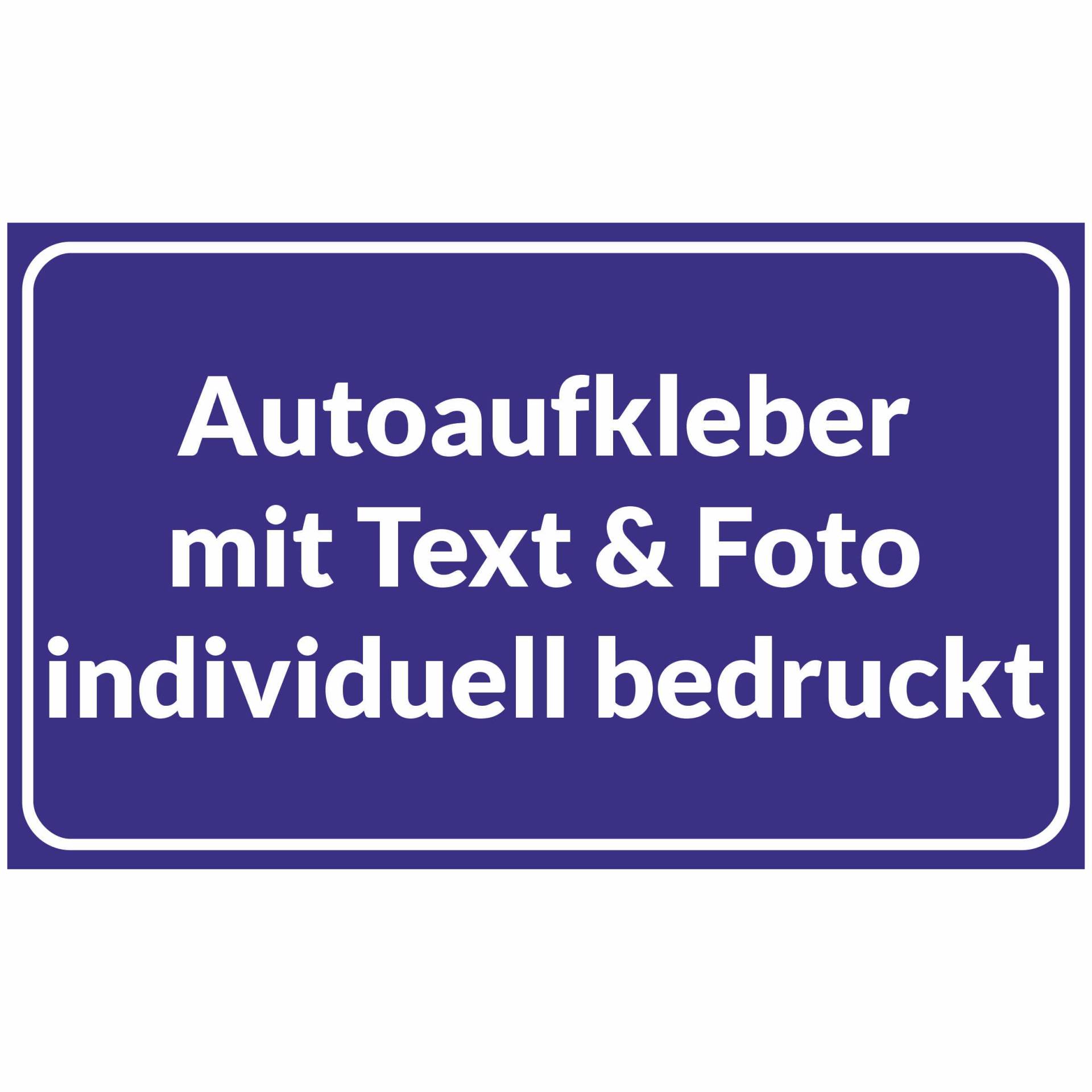 Kiwistar Autoaufkleber - mit Wunschtext und Foto individuell Bedruckt - Werbung für Firma Büro personalisiert für Auto, KfZ LKW (blau, 50x20 cm) von Kiwi