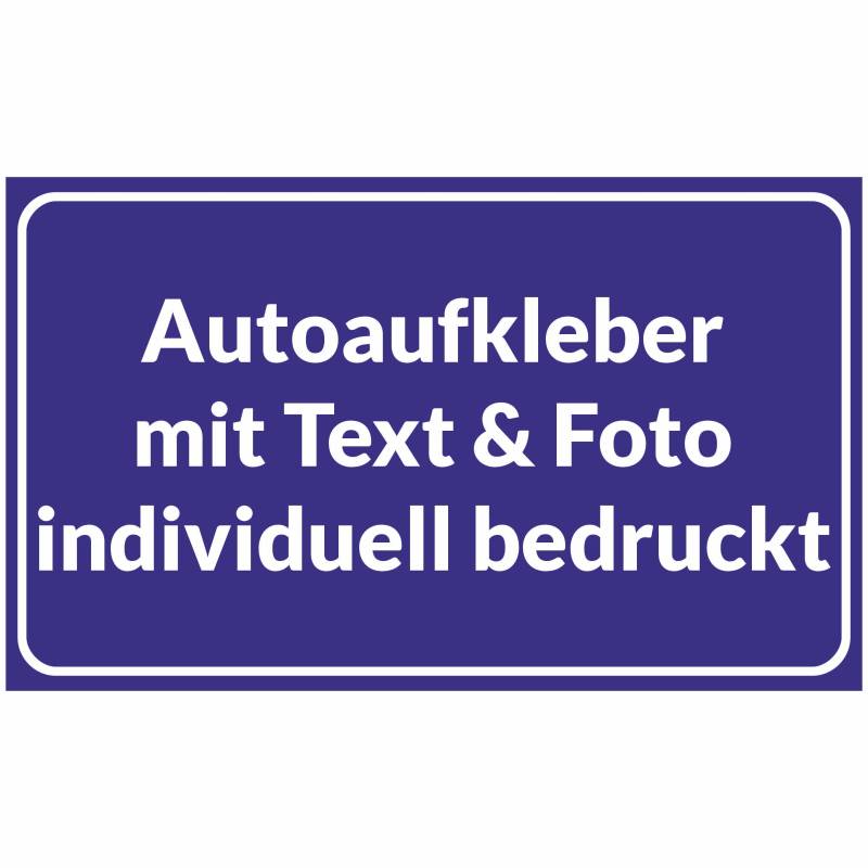 Kiwistar Autoaufkleber - mit Wunschtext und Foto individuell Bedruckt - Werbung für Firma Büro personalisiert für Auto, KfZ LKW (blau, 50x20 cm) von Kiwi