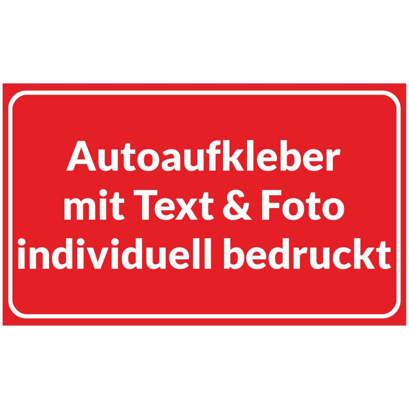 Kiwistar Autoaufkleber - mit Wunschtext und Foto individuell Bedruckt - Werbung für Firma Büro personalisiert für Auto, KfZ LKW (rot, 40x30 cm) von Kiwi