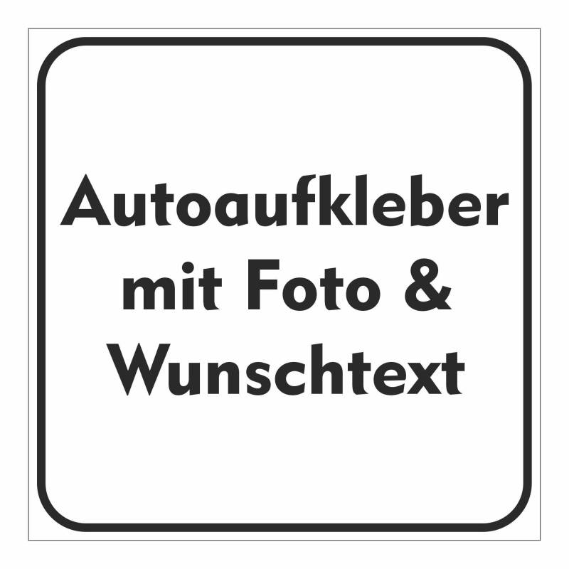 Kiwistar Autoaufkleber - mit Wunschtext und Foto individuell Bedruckt - Werbung für Firma Büro personalisiert für Auto, KfZ LKW (weiß, 50x50 cm) von Kiwistar