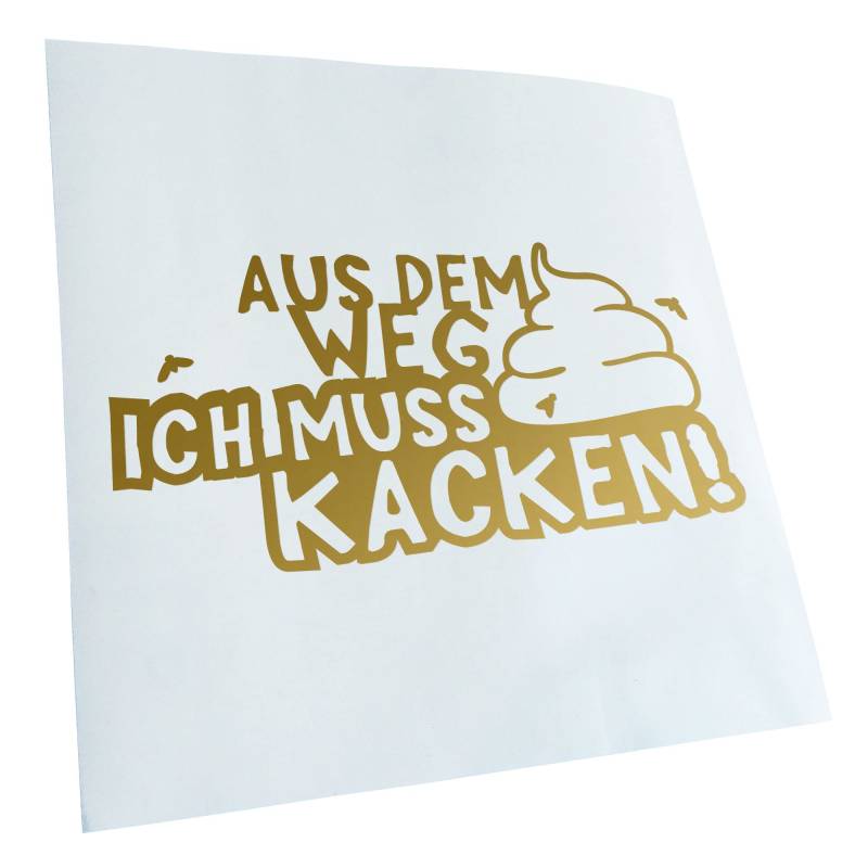 Autoaufkleber - Aus dem Weg Muss kacken! Shit Klo Aufkleber für Auto, Laptop, Fahrrad, LKW, Motorrad mehrfarbig JDM Decal Racing von Kiwistar