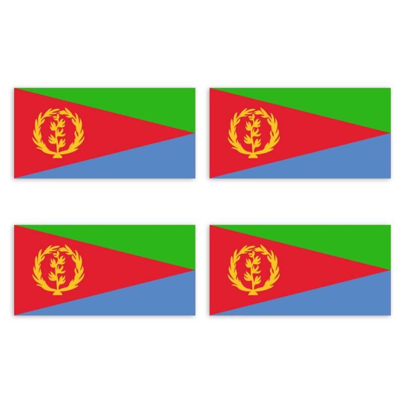 Kiwistar Aufkleber 4,5 x 2,3 cm Eritrea - Land Staat Autoaufkleber Flagge Länder Wappen Fahne Sticker Kennzeichen - Auto - Fahrrad - LKW von Kiwistar