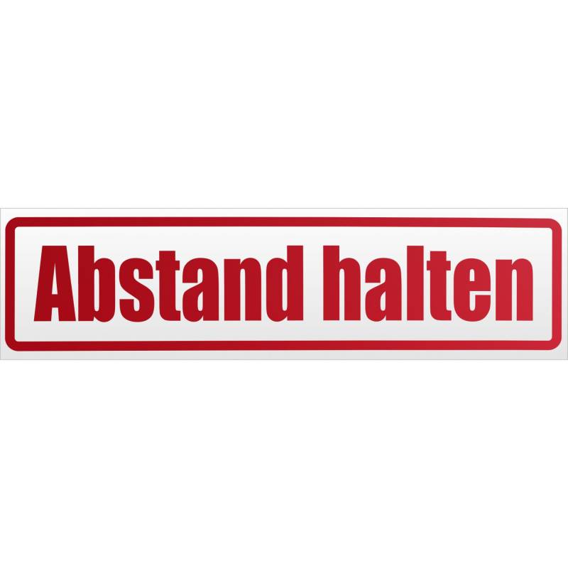 Kiwistar Abstand halten Magnetschild Schild magnetisch - 30cm Rot - reflektierend - Magnetfolie für Auto PKW Kfz von Kiwistar