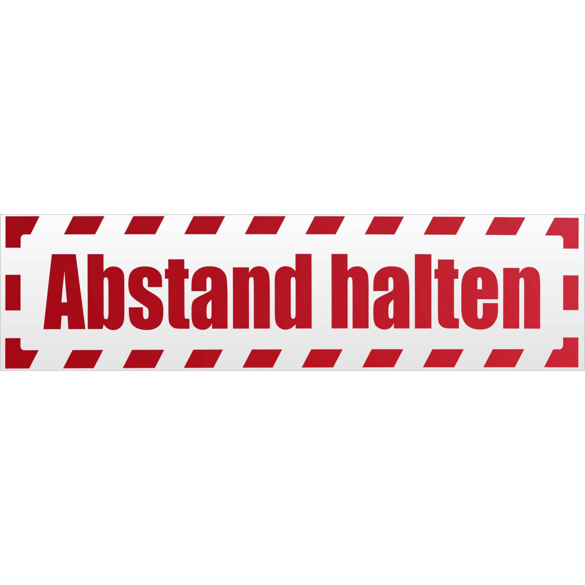 Kiwistar Abstand halten gestreift Magnetschild Schild magnetisch - 20cm Rot - reflektierend - Magnetfolie für Auto PKW Kfz von Kiwistar