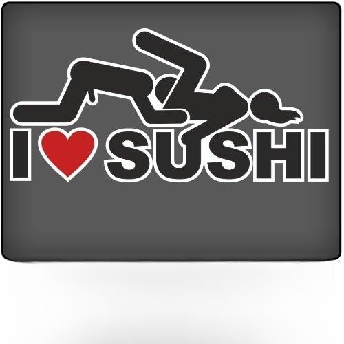 Kiwistar - Autoaufkleber - 10x10 cm - außen klebendKiwistar Autoaufkleber - - I love Sushi 15 x 7 cm Aufkleber Mehrfarbig JDM Decal Sticker Racing Cut von Kiwistar