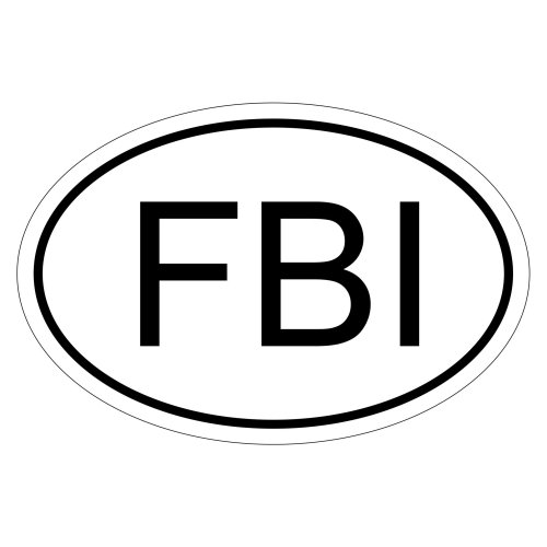 Kiwistar - Autoaufkleber - 15x10 cm - außen klebend - FBI 15 x 10 cm Autoaufkleber Sticker Aufkleber KFZ Flagge Fahne von Kiwistar