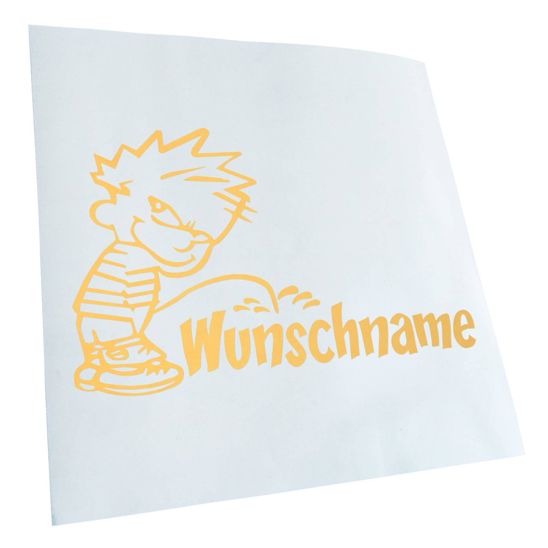 Kiwistar - Autoaufkleber - Aufkleber Piss on Wunschname 60x38 cm - Creme - Pissmännchen, Laptop, Fahrrad, LKW, Motorrad Mehrfarbig JDM Decal Racing von Kiwi