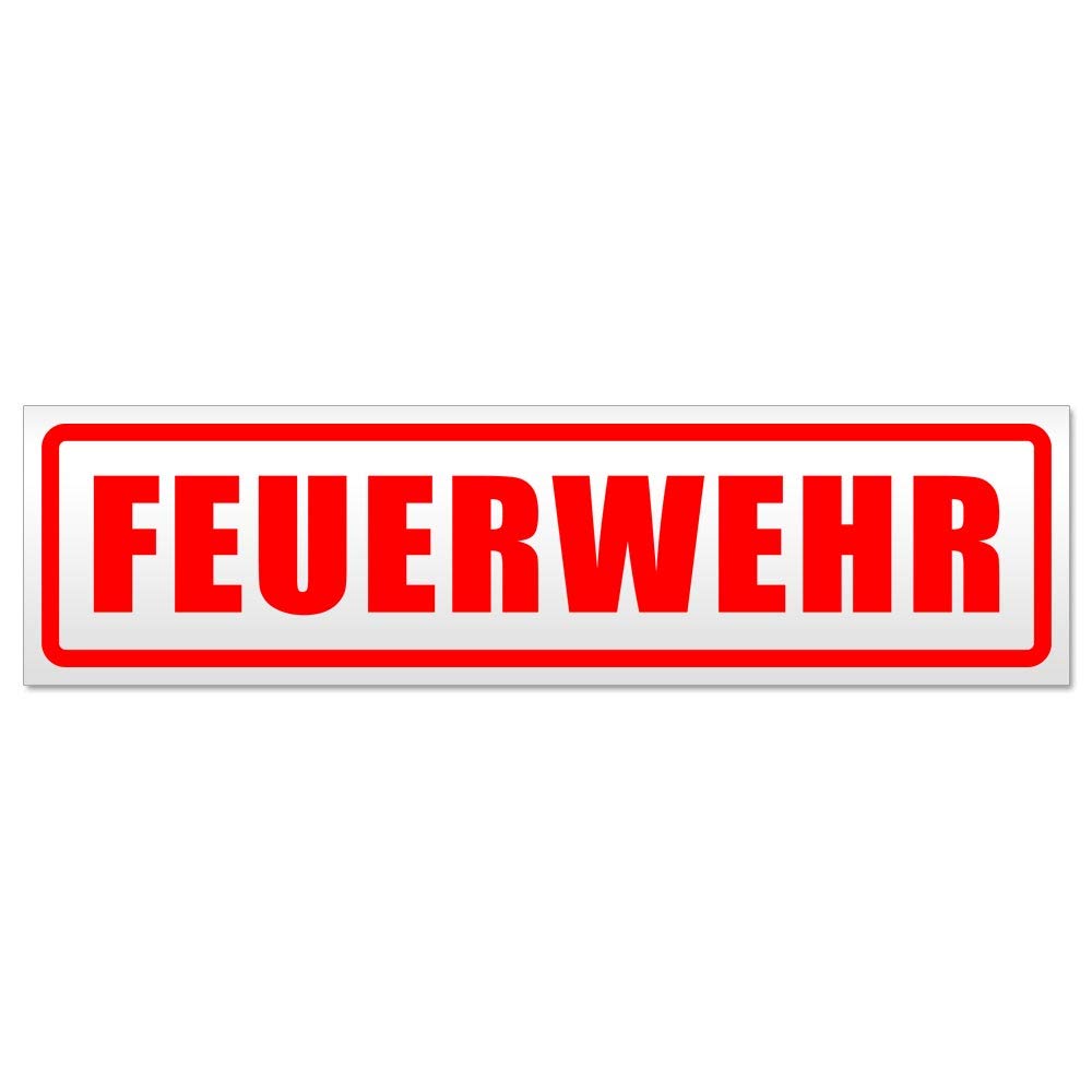 Kiwistar - Autoaufkleber - Feuerwehr Motiv 1 - Hinweis Aufkleber Sticker für Auto, Kfz, Fahrrad, PKW, LKW - 30cm - Rot von Kiwistar