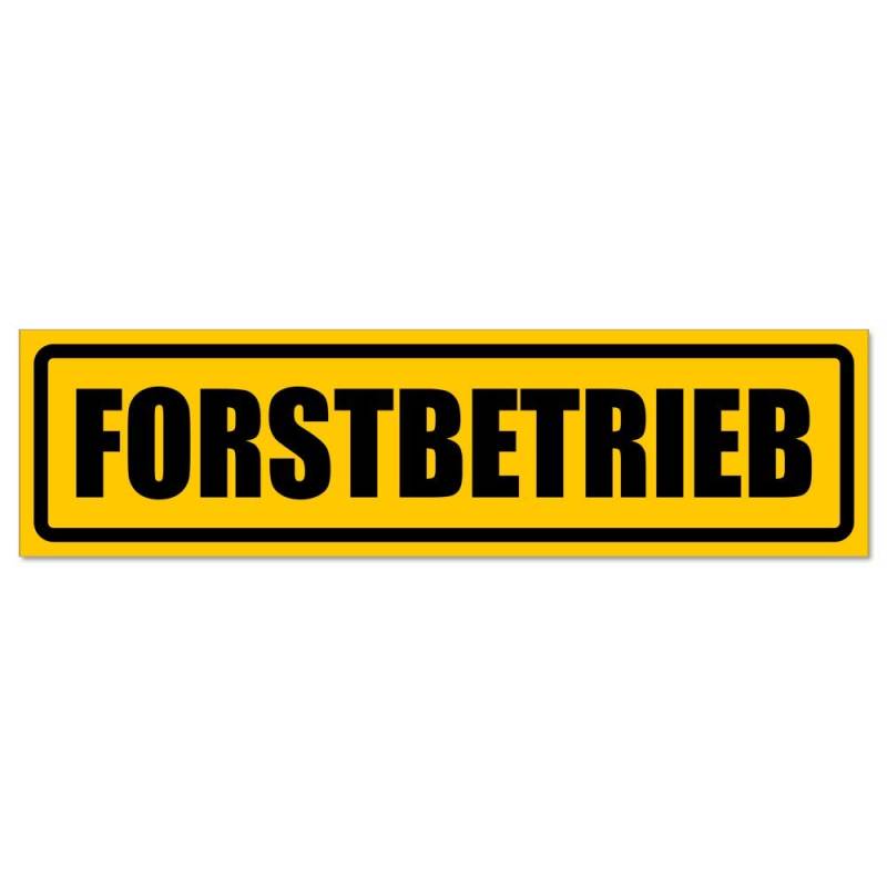 Kiwistar - Autoaufkleber - Forstbetrieb invertiert - Hinweis Aufkleber Sticker für Auto, Kfz, Fahrrad, PKW, LKW - 30cm - Gelb-Schwarz von Kiwistar