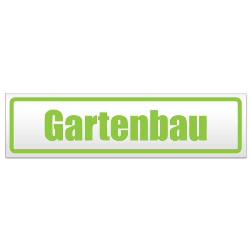 Kiwistar - Autoaufkleber - Gartenbau - Hinweis Aufkleber Sticker für Auto, Kfz, Fahrrad, PKW, LKW - 20cm - Lindgrün von Kiwistar