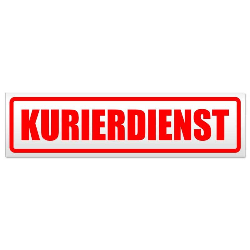 Kiwistar - Autoaufkleber - Kurierdienst - Hinweis Aufkleber Sticker für Auto, Kfz, Fahrrad, PKW, LKW - 30cm - Rot von Kiwistar