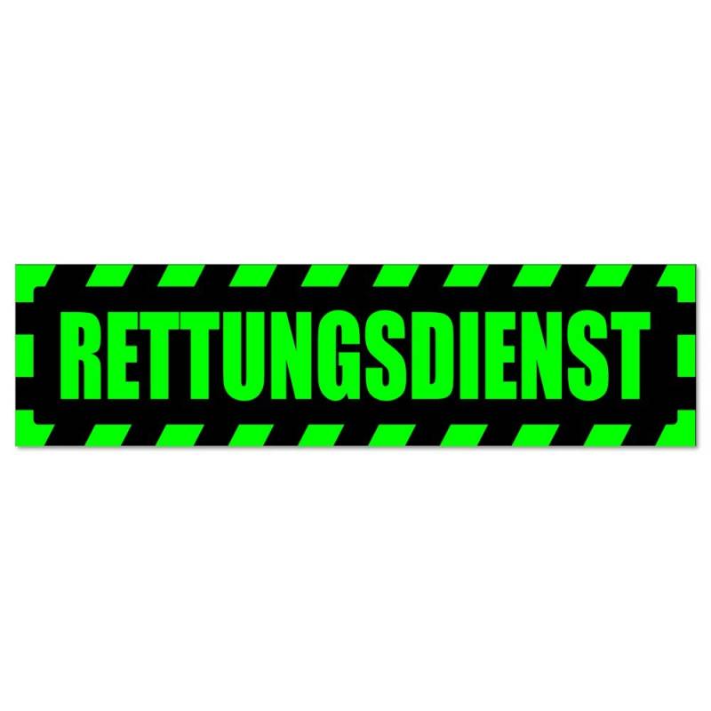 Kiwistar - Autoaufkleber - Rettungsdienst gestreift - Hinweis Aufkleber Sticker für Auto, Kfz, Fahrrad, PKW, LKW - 20cm - Grün-Schwarz von Kiwistar