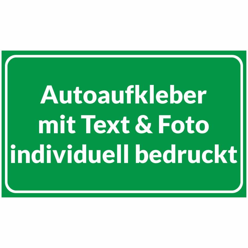 Kiwistar Autoaufkleber - mit Wunschtext und Foto individuell Bedruckt - Werbung für Firma Büro personalisiert für Auto, KfZ LKW (grün, 20x10 cm) von Kiwi