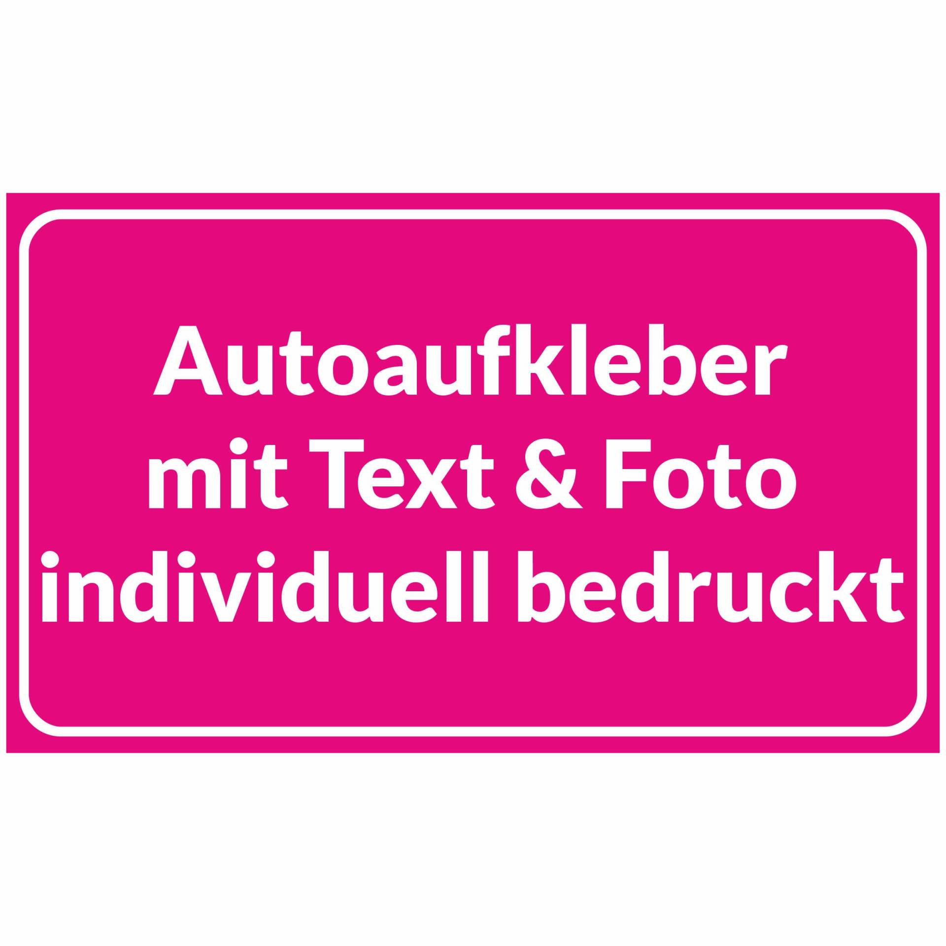 Kiwistar Autoaufkleber - mit Wunschtext und Foto individuell Bedruckt - Werbung für Firma Büro personalisiert für Auto, KfZ LKW (pink, 20x20 cm) von Kiwi