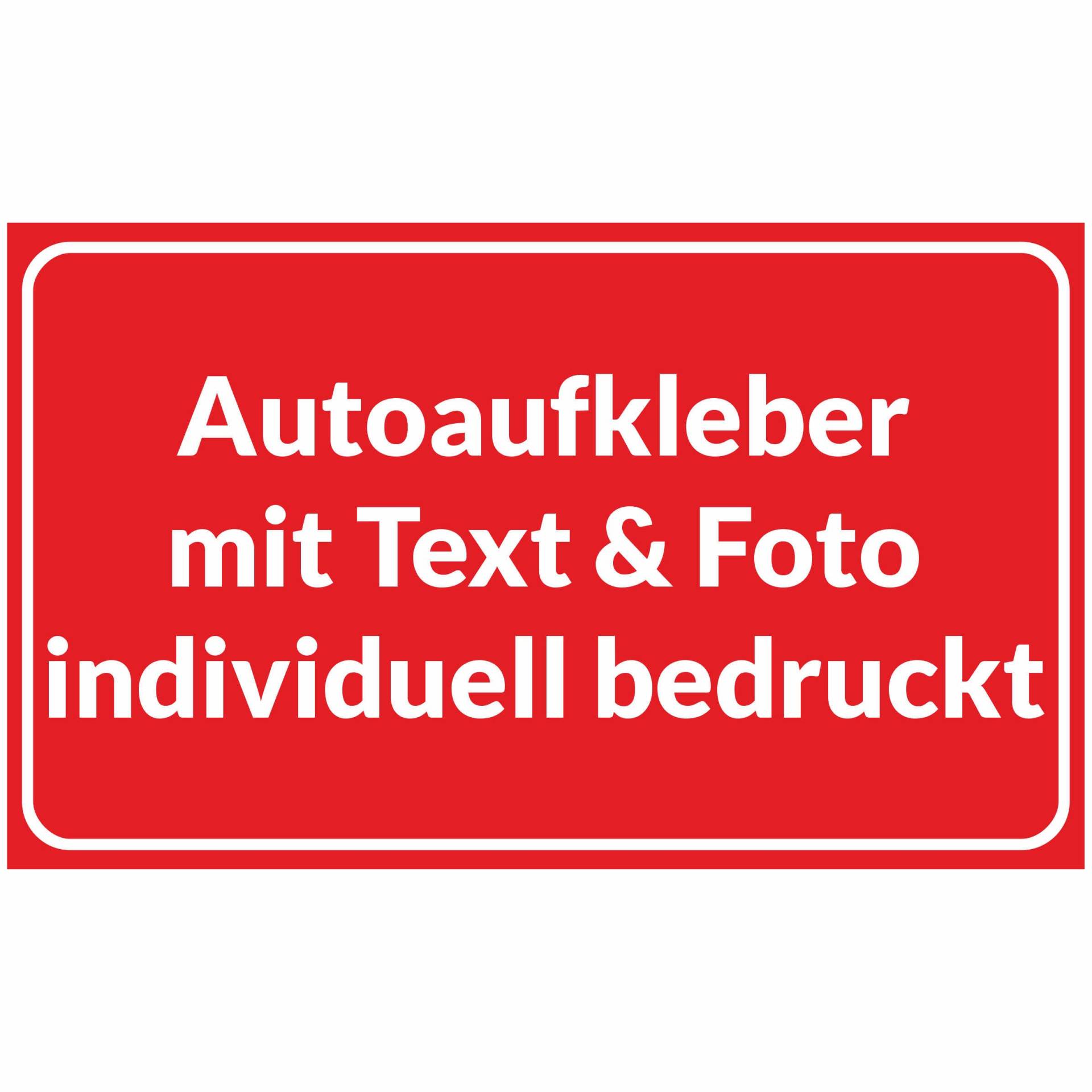 Kiwistar Autoaufkleber - mit Wunschtext und Foto individuell Bedruckt - Werbung für Firma Büro personalisiert für Auto, KfZ LKW (rot, 20x20 cm) von Kiwi