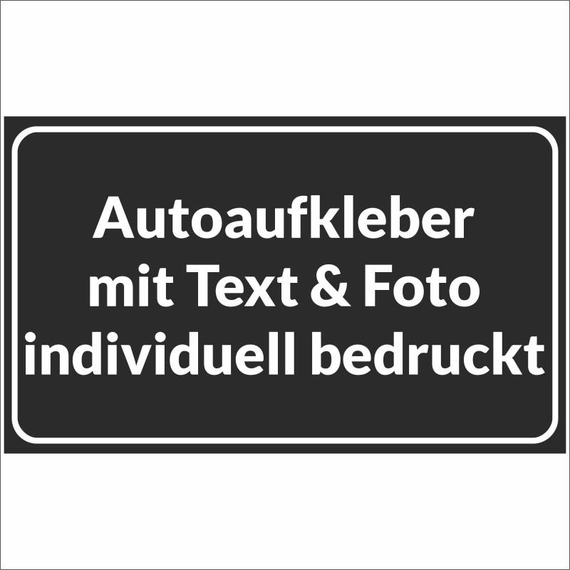 Kiwistar Autoaufkleber - mit Wunschtext und Foto individuell Bedruckt - Werbung für Firma Büro personalisiert für Auto, KfZ LKW (schwarz, 20x20 cm) von Kiwi