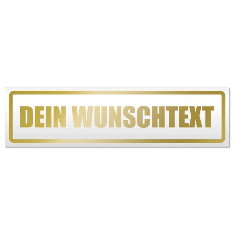 Kiwistar Dein Wunschtext Magnetschild Schild magnetisch - 20cm Gold - Magnetfolie für Auto PKW Kfz von Kiwistar