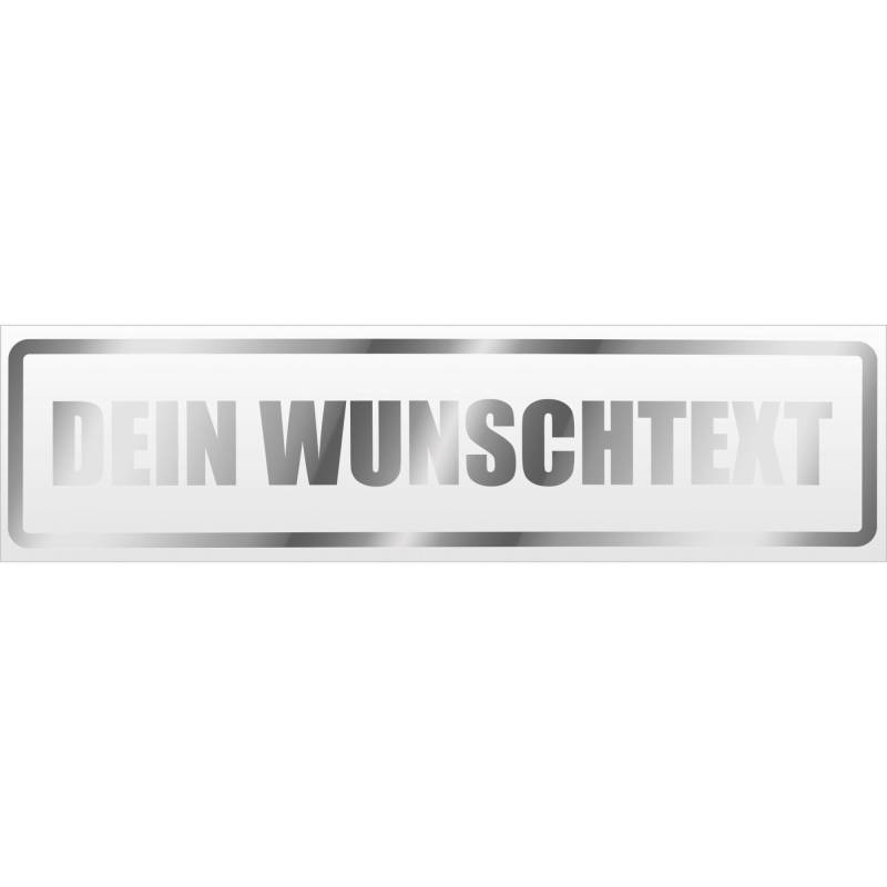 Kiwistar Dein Wunschtext Magnetschild Schild magnetisch - 60cm Chrom - Magnetfolie für Auto PKW Kfz von Kiwistar