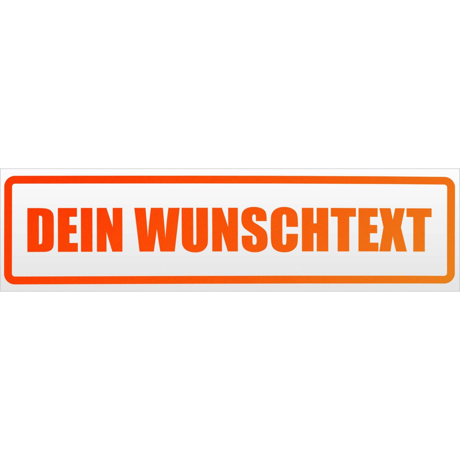 Kiwistar Dein Wunschtext Magnetschild Schild magnetisch - 60cm Neonorange - Magnetfolie für Auto PKW Kfz von Kiwistar