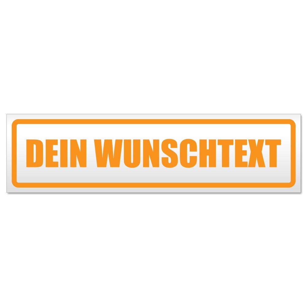 Kiwistar Dein Wunschtext Magnetschild Schild magnetisch - 60cm Orange - Magnetfolie für Auto PKW Kfz von Kiwistar