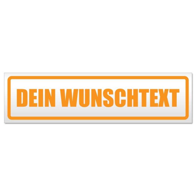 Kiwistar Dein Wunschtext Magnetschild Schild magnetisch - 60cm Orange - Magnetfolie für Auto PKW Kfz von Kiwistar