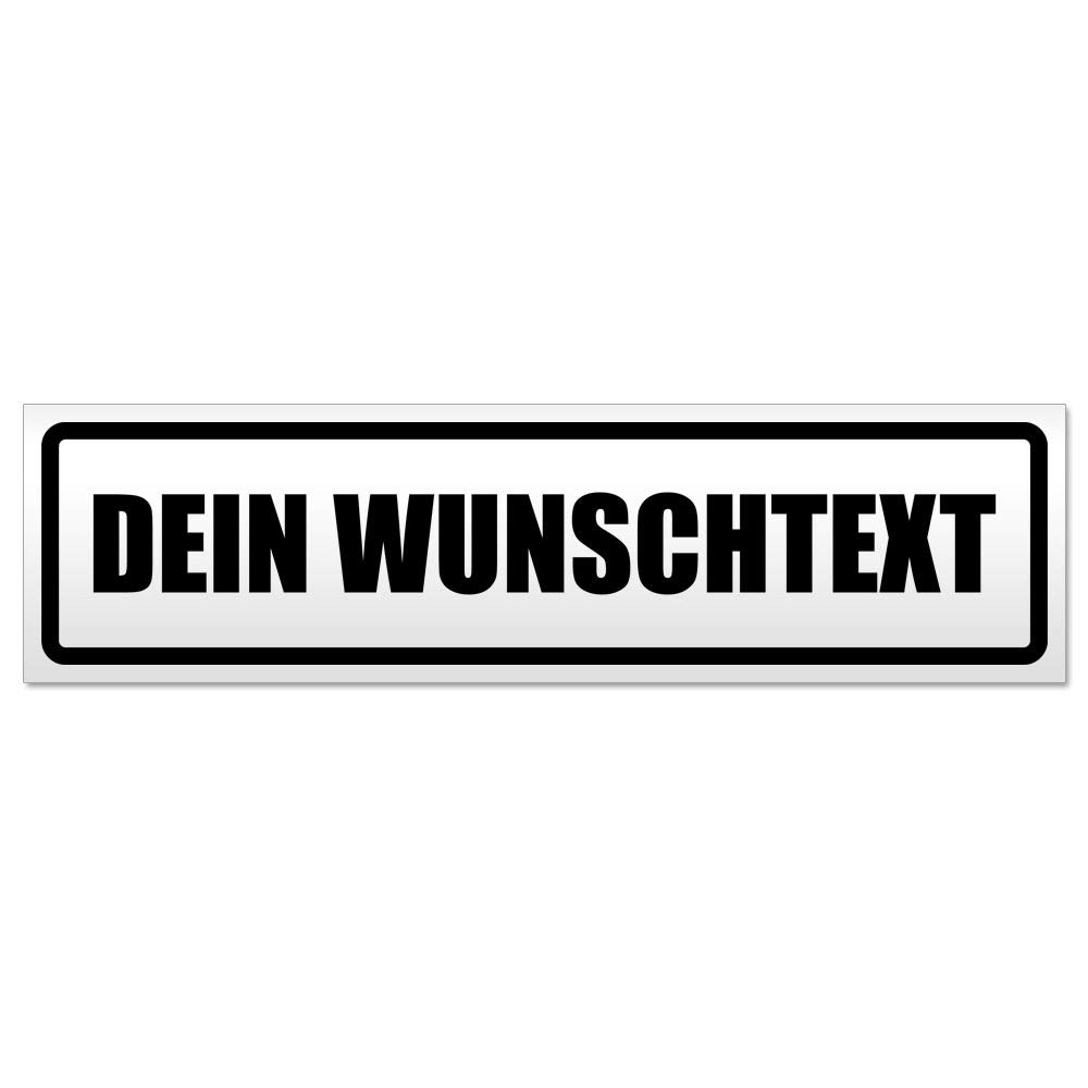 Kiwistar Dein Wunschtext Magnetschild Schild magnetisch - 30cm Schwarz - Magnetfolie für Auto PKW Kfz von Kiwistar