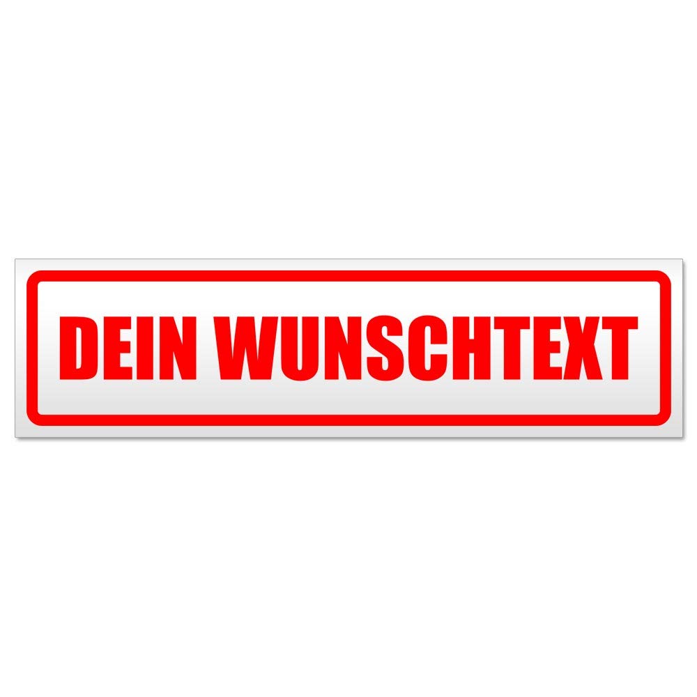 Kiwistar Dein Wunschtext Magnetschild Schild magnetisch - 60cm Rot - Magnetfolie für Auto PKW Kfz von Kiwistar