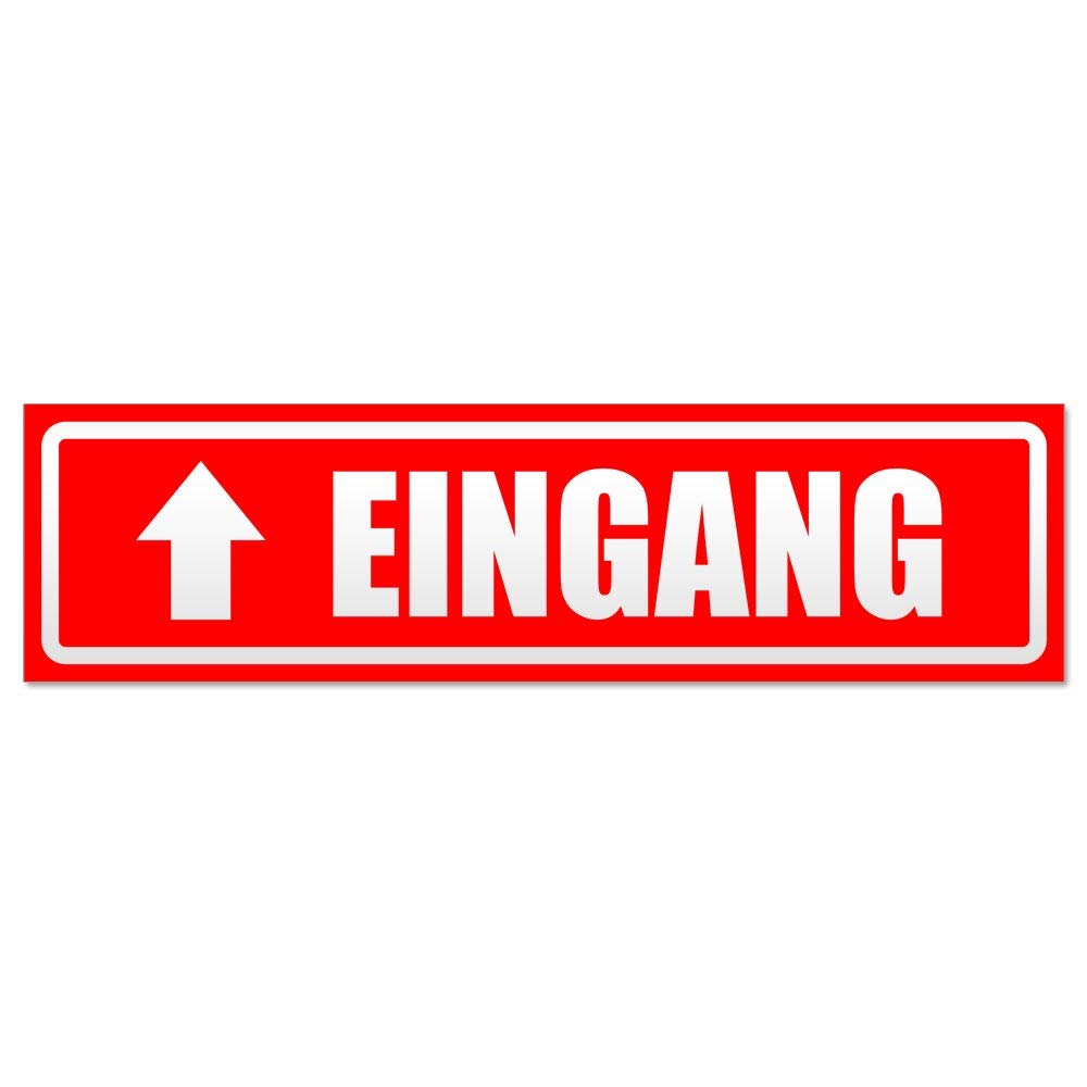 Kiwistar Eingang mit Pfeil invertiert Magnetschild Schild magnetisch - 60cm Rot - Magnetfolie für Auto PKW Kfz von Kiwistar