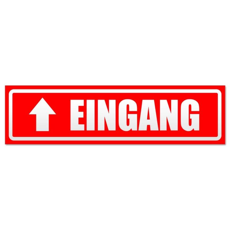 Kiwistar Eingang mit Pfeil invertiert Magnetschild Schild magnetisch - 60cm Rot - Magnetfolie für Auto PKW Kfz von Kiwistar