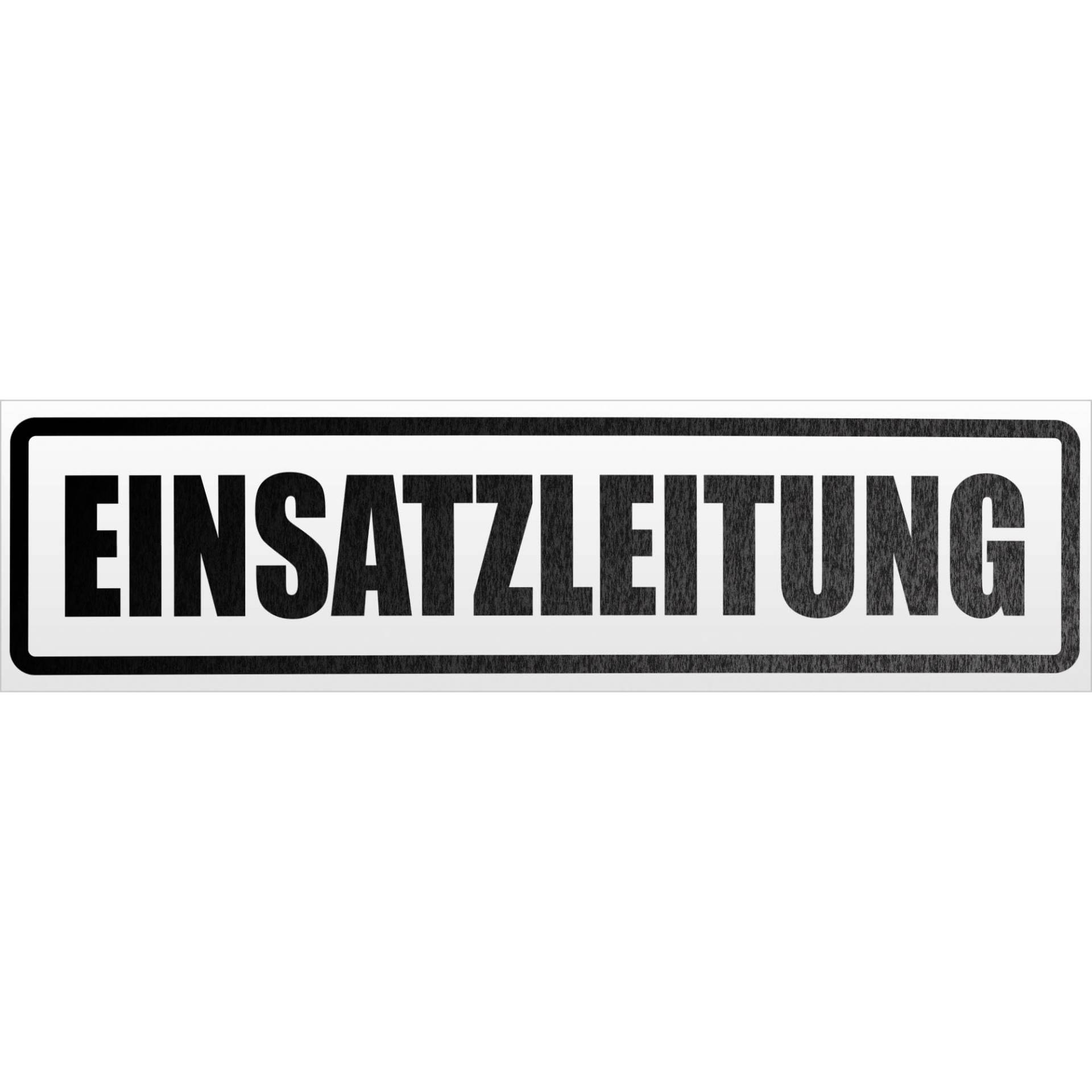 Kiwistar Einsatzleitung Magnetschild Schild magnetisch - 20cm Schwarz - reflektierend - Magnetfolie für Auto PKW Kfz von Kiwistar