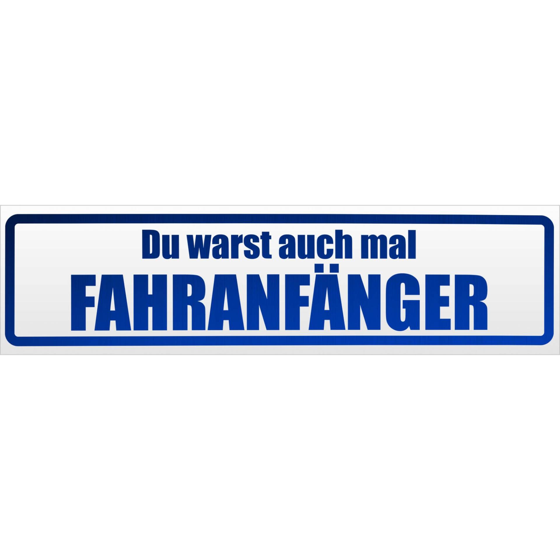 Kiwistar Fahranfänger warst du auch Magnetschild Schild magnetisch - 30cm Blau - reflektierend - Magnetfolie für Auto PKW Kfz von Kiwistar