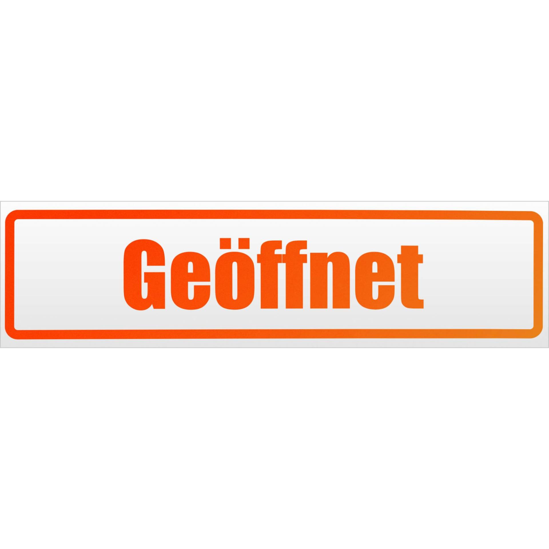 Kiwistar Geöffnet Magnetschild Schild magnetisch - 45cm Neonorange - Magnetfolie für Auto PKW Kfz von Kiwistar