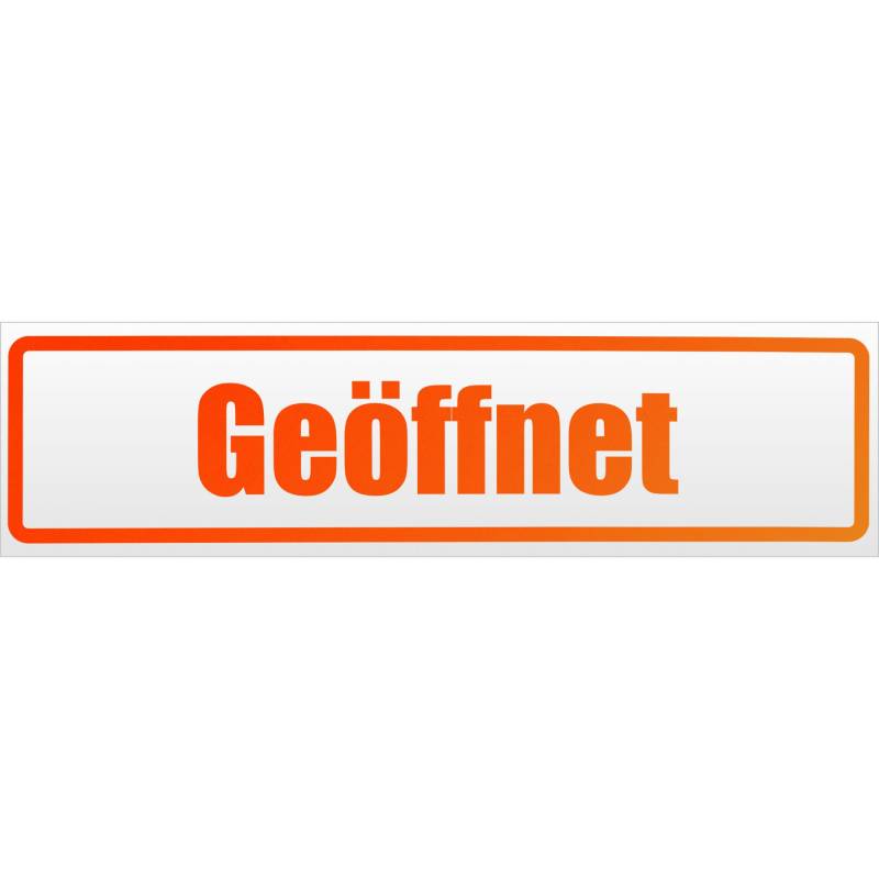 Kiwistar Geöffnet Magnetschild Schild magnetisch - 45cm Neonorange - Magnetfolie für Auto PKW Kfz von Kiwistar