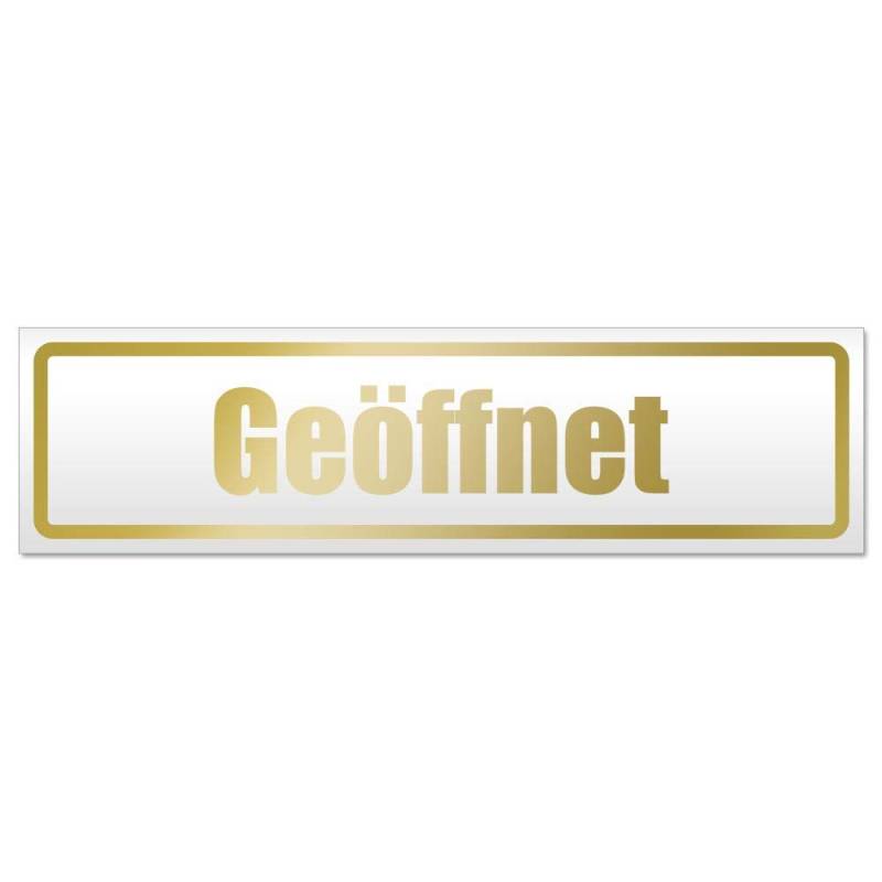 Kiwistar Geöffnet Magnetschild Schild magnetisch - 60cm Gold - Magnetfolie für Auto PKW Kfz von Kiwistar