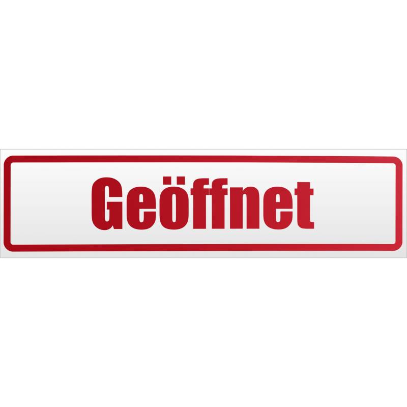 Kiwistar Geöffnet Magnetschild Schild magnetisch - 60cm Rot - reflektierend - Magnetfolie für Auto PKW Kfz von Kiwistar