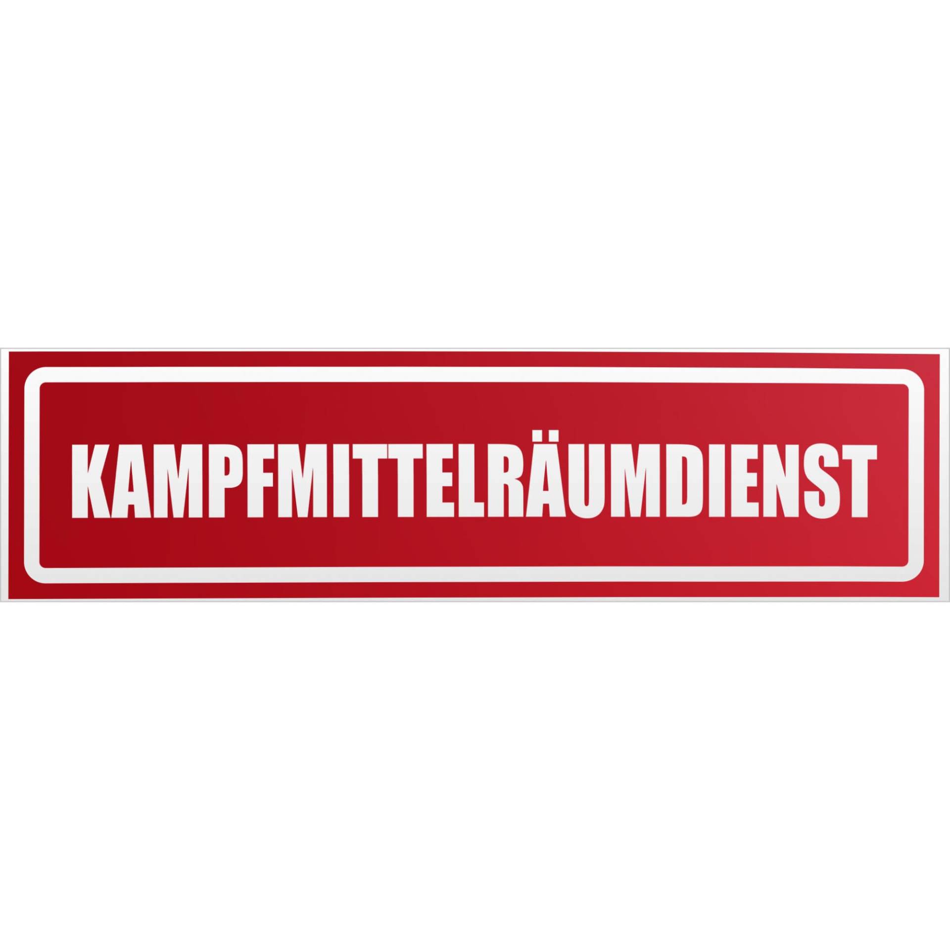 Kiwistar Kampfmittelräumdienst invertiert Magnetschild Schild magnetisch - 45cm Rot - reflektierend - Magnetfolie für Auto PKW Kfz von Kiwistar