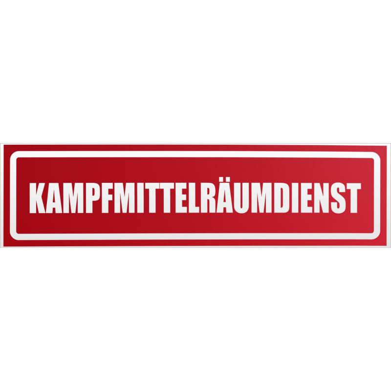 Kiwistar Kampfmittelräumdienst invertiert Magnetschild Schild magnetisch - 45cm Rot - reflektierend - Magnetfolie für Auto PKW Kfz von Kiwistar