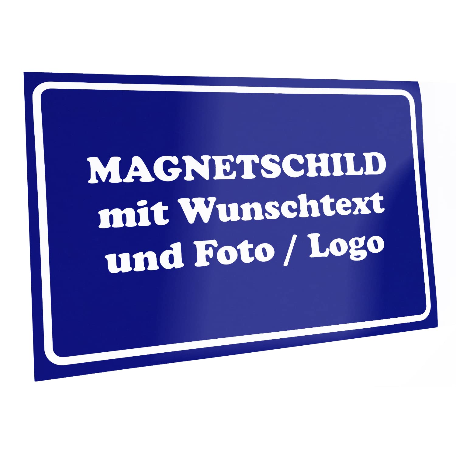 Kiwistar Magnetschild - mit Wunschtext und Foto individuell Bedruckt - Werbung für Firma Büro personalisiert für Auto, KfZ LKW (blau, 40x20 cm) von Kiwistar